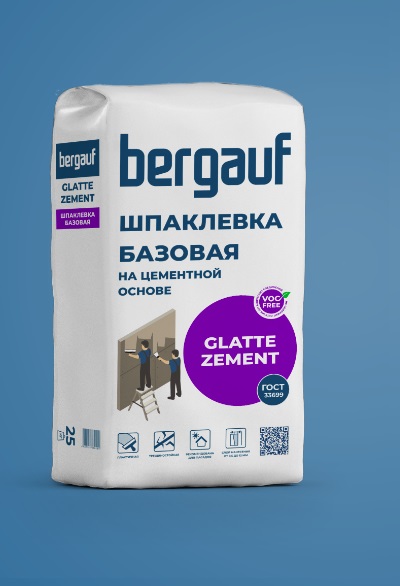 Шпатлевка Bergauf Glatte Zement 25 кг.